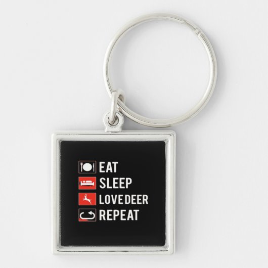 Awesome Deer Lover Creative Modern Design Sleutelhanger (Voorkant)