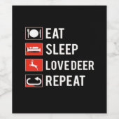 Awesome Deer Lover Creative Modern Design  Wijn Etiket (Enkel label)