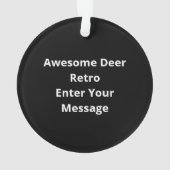 Awesome Deer Lover Minimal Retro SAcrylic Ornament (achterkant)