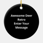 Awesome Deer Lover Minimal Retro Style Ornament (Achterkant)