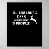 Awesome Deer Lover Minimal Retro Style  Poster (Voorkant)