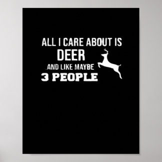 Awesome Deer Lover Minimal Retro Style  Poster