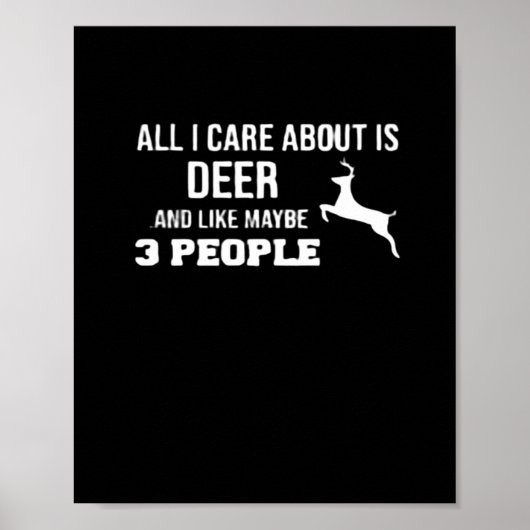 Awesome Deer Lover Minimal Retro Style  Poster (Voorkant)