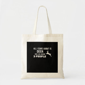 Awesome Deer Lover Minimal Retro Style Tote Bag