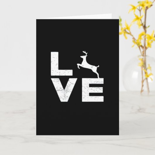 Awesome Deer Lover Trendy AestFolded Greeting Card Kaart (Gele Bloem)