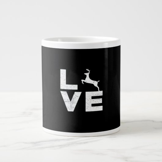 Awesome Deer Lover Trendy Aesthetic Design  Grote Koffiekop (Voorkant)