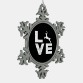 Awesome Deer Lover Trendy Aesthetic Design  Tin Sneeuwvlok Ornament (Links)