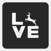 Awesome Deer Lover Trendy Aesthetic Design  Vierkante Sticker (Voorkant)