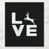 Awesome Deer Lover Trendy Aesthetic Design  Wijn Etiket (Enkel label)