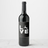 Awesome Deer Lover Trendy Aesthetic Design  Wijn Etiket (Voorkant)