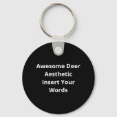 Awesome Deer Lover Trendy Aesthetic DesignKeychain Sleutelhanger (Achterkant)