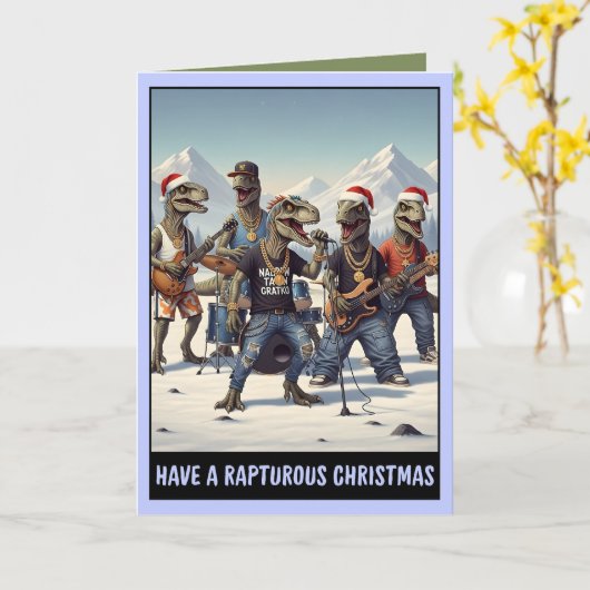 Awesome Dinosaur Kaart (Gele Bloem)