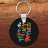 Awesome Dragon Lovers Types Of Dragons Sleutelhanger (Voorkant)