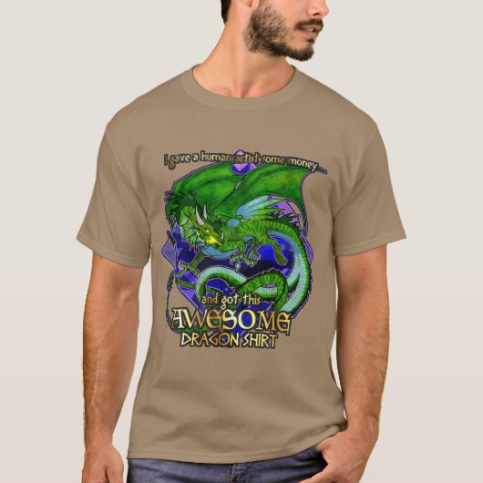 Awesome Dragon Shirt (Green) (Voorkant)