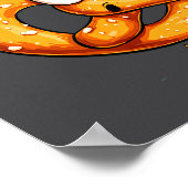 Awesome Festive Pretzel With Santa Claus Hat Costu Poster (Hoek)