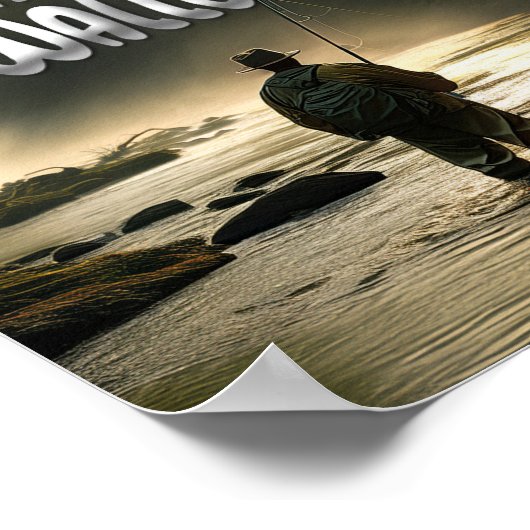 Awesome Fish Stories Fishing In A Mountain Stream Poster (Hoek)