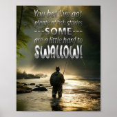 Awesome Fish Stories Fishing In A Mountain Stream Poster (Voorkant)
