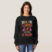 Awesome Flamingo  Man Woman Retro Graphic Trui (Voorkant volledig)