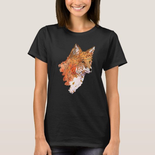Awesome Fox   Tree Fox Wildlife  Women Men T-shirt (Voorkant)