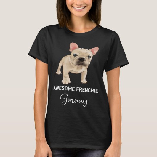 Awesome Frenchie Granny French Bulldog T-shirt (Voorkant)