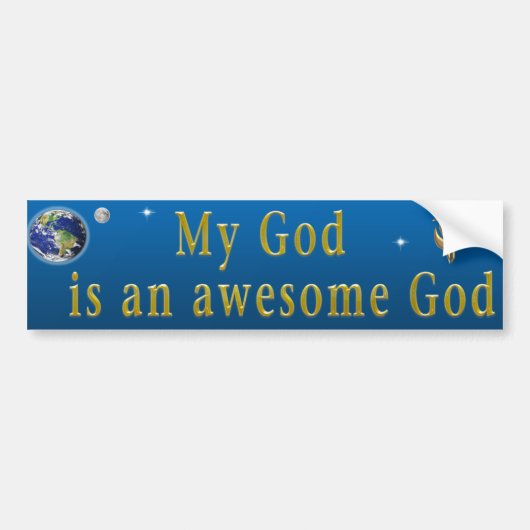 Awesome God Bumpersticker (Voorkant)