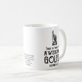 Awesome Golfer Personalized Koffiemok (Voorkant rechts)