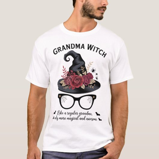 Awesome Halloween Witchy Grandma T-shirt (Voorkant)