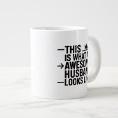 Awesome Husband Graphic Typography Grote Koffiekop (Voorkant rechts)