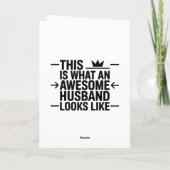 Awesome Husband Graphic Typography Kaart (Achterkant)