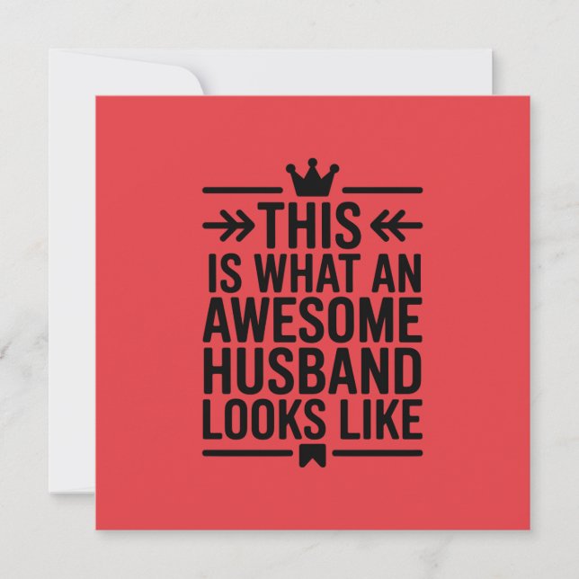 Awesome Husband Minimal Typography (Voorkant)