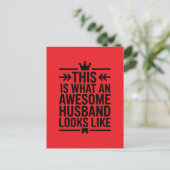 Awesome Husband Minimal Typography Briefkaart (Staand voorkant)