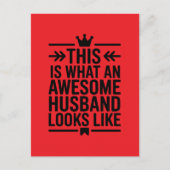 Awesome Husband Minimal Typography Briefkaart (Voorkant)