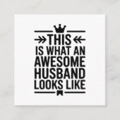 Awesome Husband Minimal Typography Informatiekaartje (Voorkant)