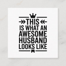 Awesome Husband Minimal Typography Informatiekaartje