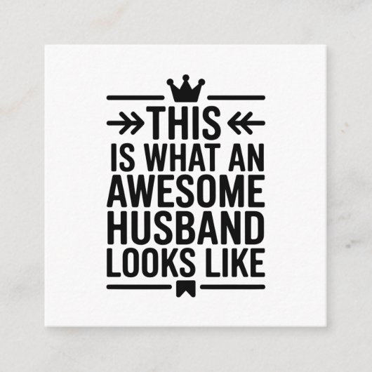 Awesome Husband Minimal Typography Informatiekaartje (Voorkant)