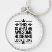 Awesome Husband Minimal Typography Sleutelhanger (Voorkant)
