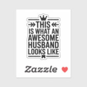 Awesome Husband Minimal Typography Sticker (Vel)