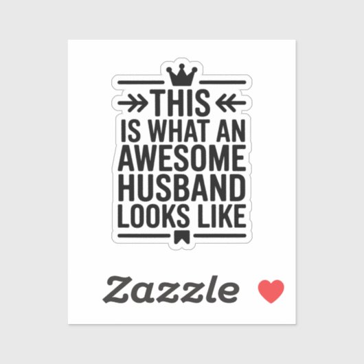 Awesome Husband Minimal Typography Sticker (Vel)