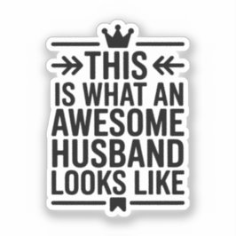 Awesome Husband Minimal Typography Sticker