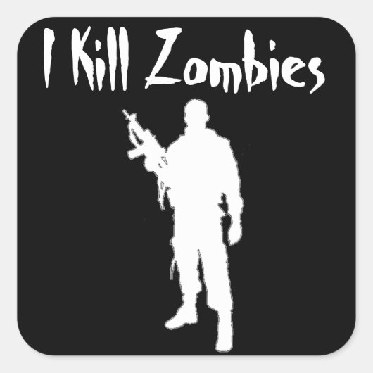 AWESOME IK VERMOORD ZOMBIES - STICKER (Voorkant)