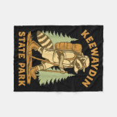 Awesome Keewaydin State Park, Ny Hiking Racoon Hik Fleece Deken (Voorkant (Horizontaal))