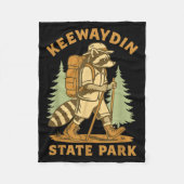 Awesome Keewaydin State Park, Ny Hiking Racoon Hik Fleece Deken (Voorkant)