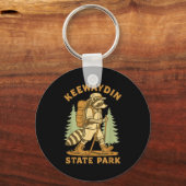 Awesome Keewaydin State Park, Ny Hiking Racoon Hik Sleutelhanger (Voorkant)