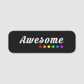 Awesome  | LGBTQ+ Pride  Naamplaatje (Voorkant)