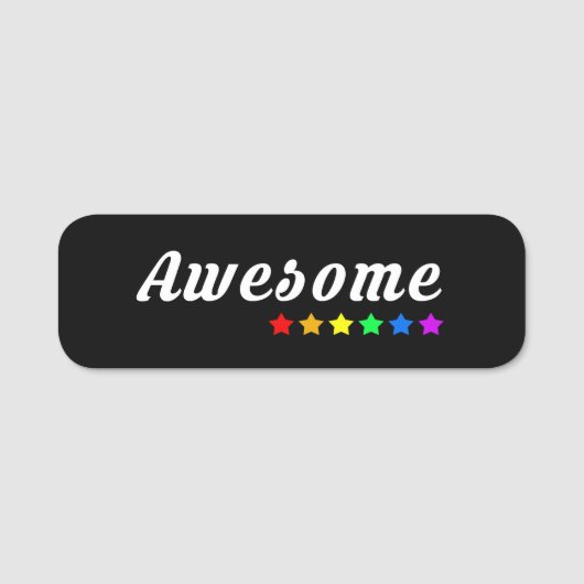 Awesome  | LGBTQ+ Pride  Naamplaatje (Voorkant)
