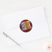 Awesome Like my Daughter Father's Day Dad Day Ronde Sticker (Envelop)