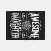 Awesome Like My Daughter For Dad Men Funny Fathers Fleece Deken (Voorkant (Horizontaal))