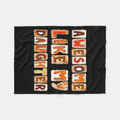 Awesome Like My Daughter For Men Dad Funny Fathers Fleece Deken (Voorkant (Horizontaal))