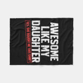 Awesome Like My Daughter Funny Dad Daddy Papa Mom Fleece Deken (Voorkant (Horizontaal))