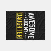 Awesome Like My Daughter Funny Dad Daddy Papa Mom  Fleece Deken (Voorkant (Horizontaal))